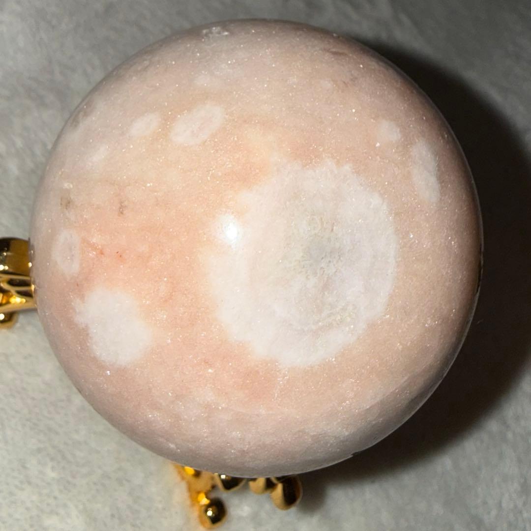 ピンクアメジスト　桜瑪瑙　ピンアメ　スフィア　6.4cm