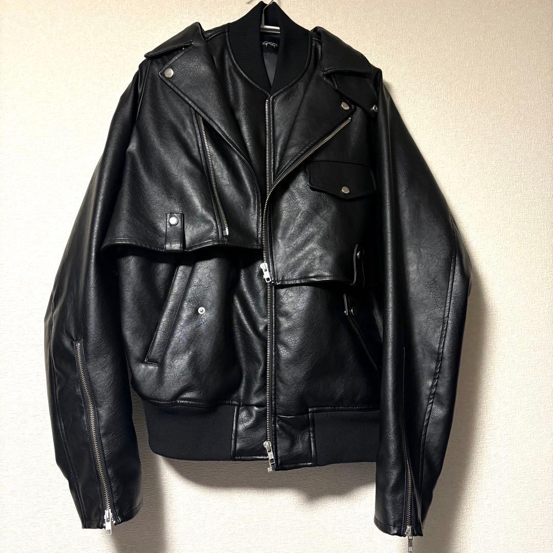 【HARE】レザードッキングブルゾン【UNDERGROUND MODE】