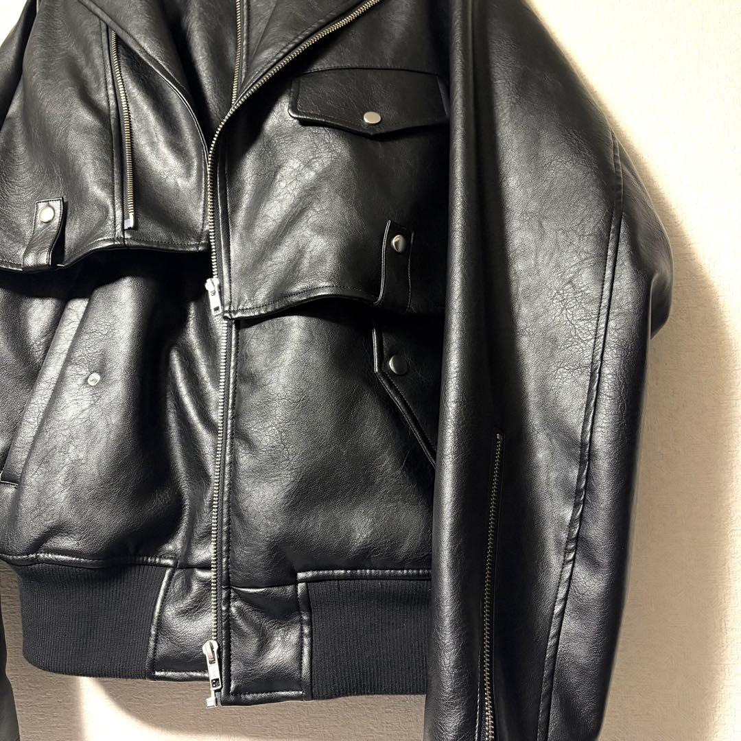 【HARE】レザードッキングブルゾン【UNDERGROUND MODE】