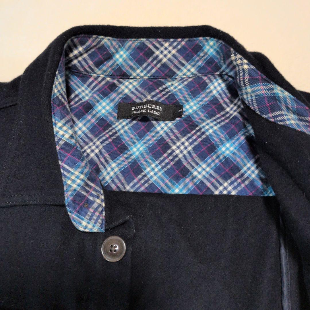 美品 ✨️ バーバリーブラックレーベル ウール 長袖シャツ 黒 M