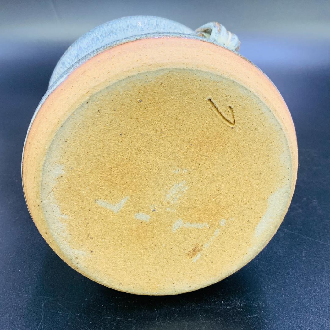 【美品】唐津焼人気作家 【武村利左エ門】作　斑唐津 共蓋 水指 共箱付 茶道具