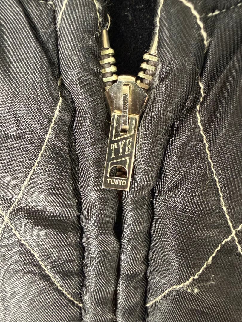 東洋エンタープライズ　蛇髑髏刺繍ベルベットリバーシブルスカジャン　サイズM