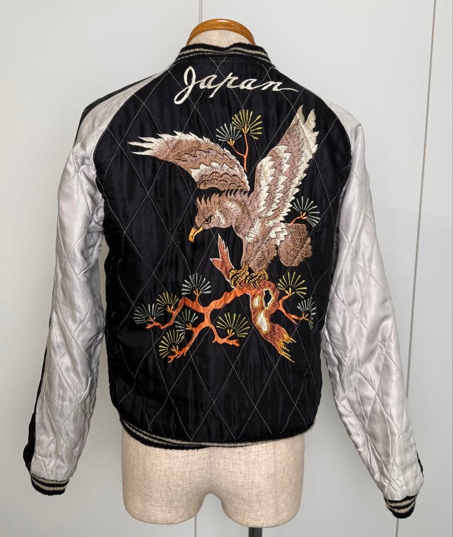 東洋エンタープライズ　蛇髑髏刺繍ベルベットリバーシブルスカジャン　サイズM