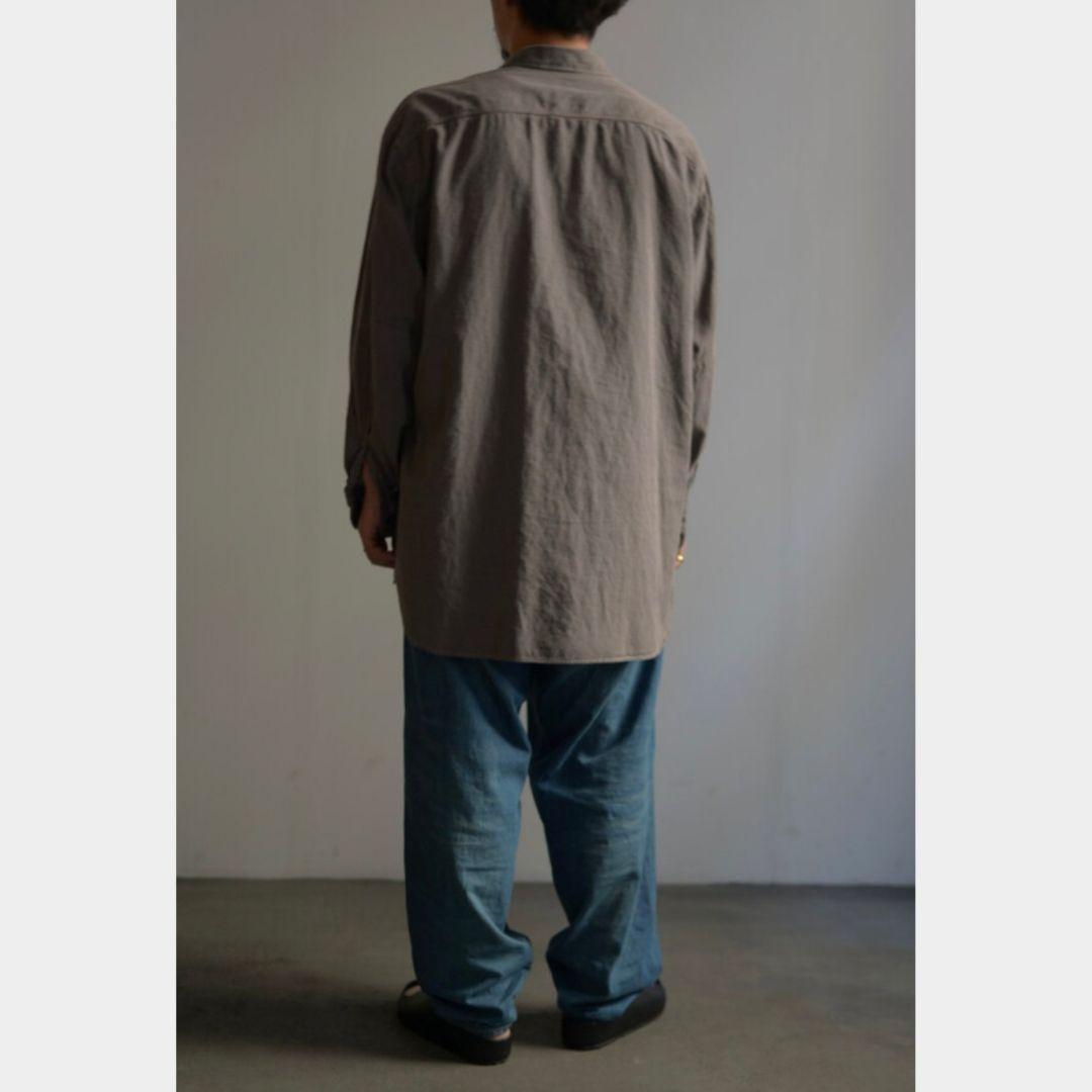 未使用級♪大きいサイズ COMOLI 24SS ヨリ杢 ワークシャツ 4