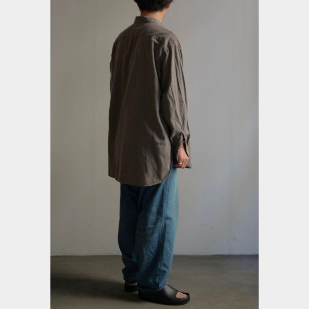 未使用級♪大きいサイズ COMOLI 24SS ヨリ杢 ワークシャツ 4