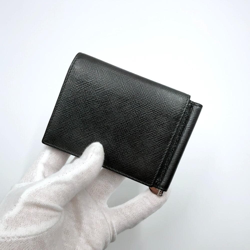 ◇プラダ◇2MN001/レザー/マネークリップ/ブランド/ブラック