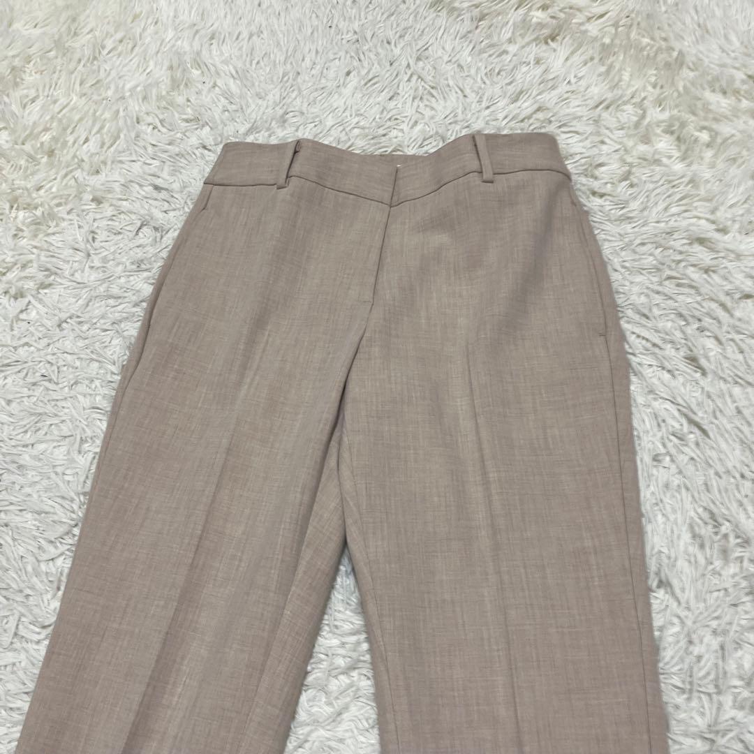 美品 PLST ノーカラー セットアップ スーツ ストレッチ ピンクベージュ