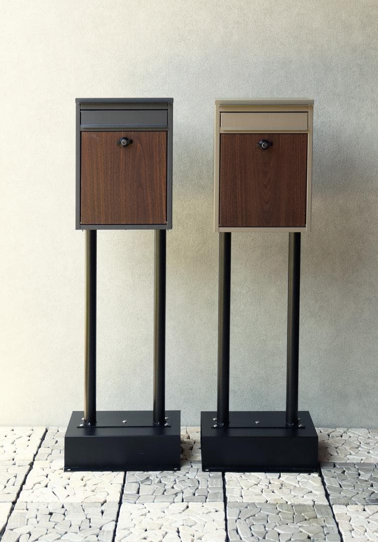 MJ PT SHN　スタンドポスト　郵便ポスト　ベージュ