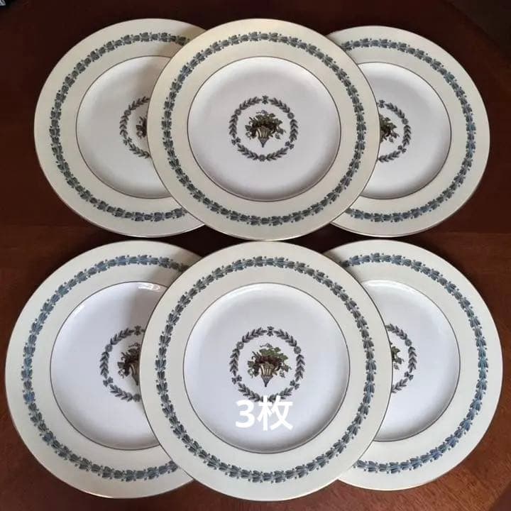【黒壺美品】ウェッジウッド★アップルドア★ディナー皿　3枚