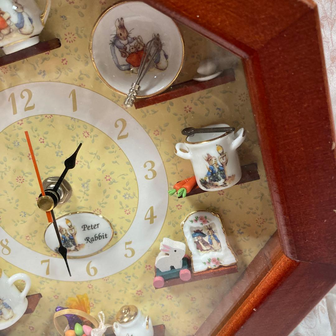 ⭐️稀少⭐️ピーターラビット⭐️ロイターポーセリン⭐️ミニチュア陶器⭐️掛け時計⭐️