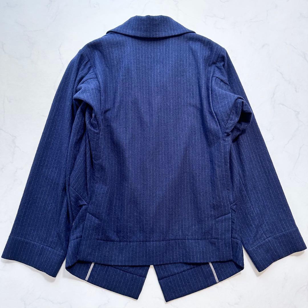 現行品✨ヴィヴィアンウエスドウッドマン プレッジ ストライプジャケット 紺 44