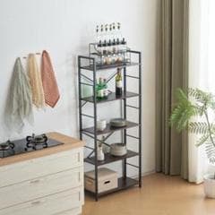 ブラウン 収納ラック 収納 本棚 食器棚 レンジ台 リビング キッチン