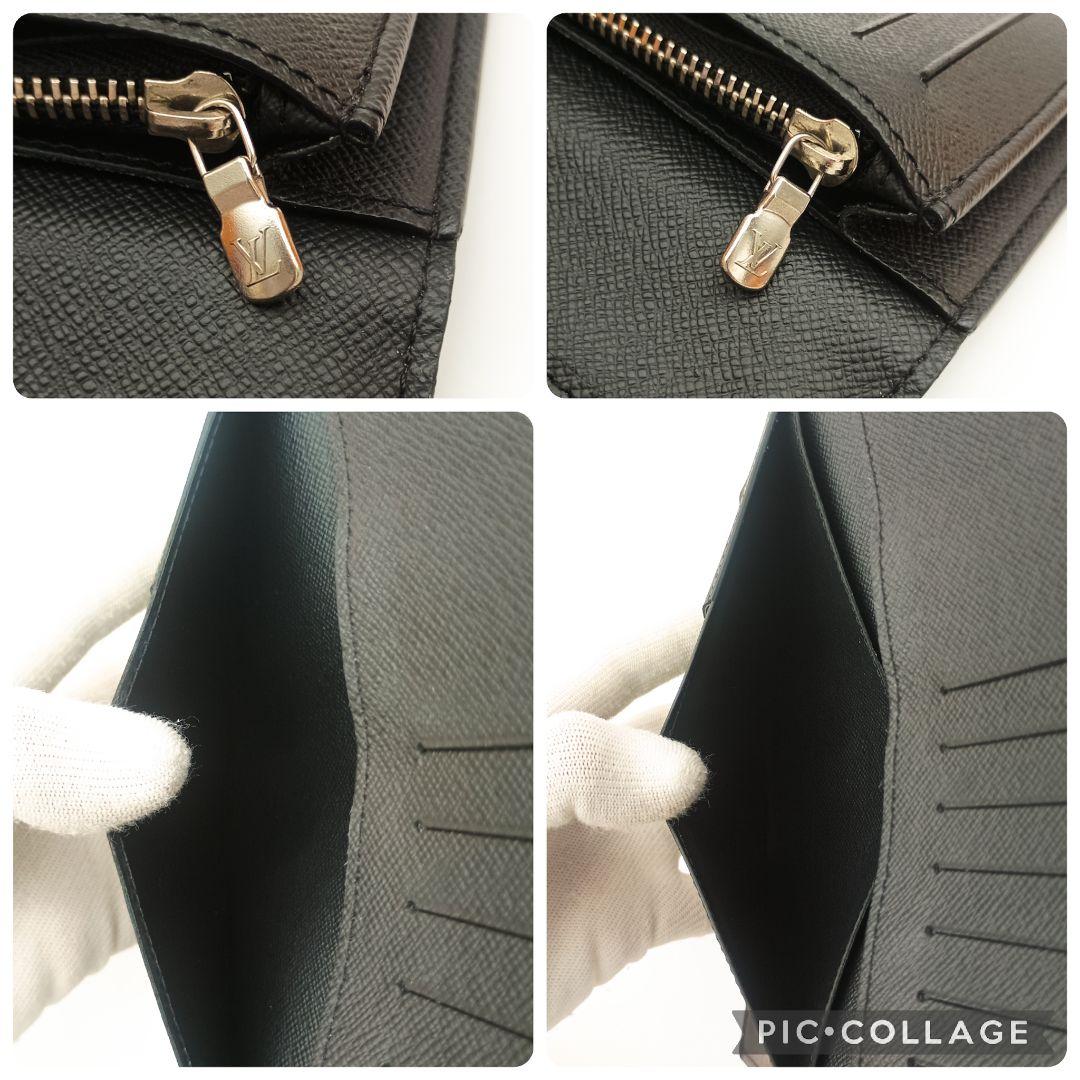 【美品SS】ルイヴィトン　タイガ　新型ブラザ　ロゴシルバー金具　黒系　IC搭載