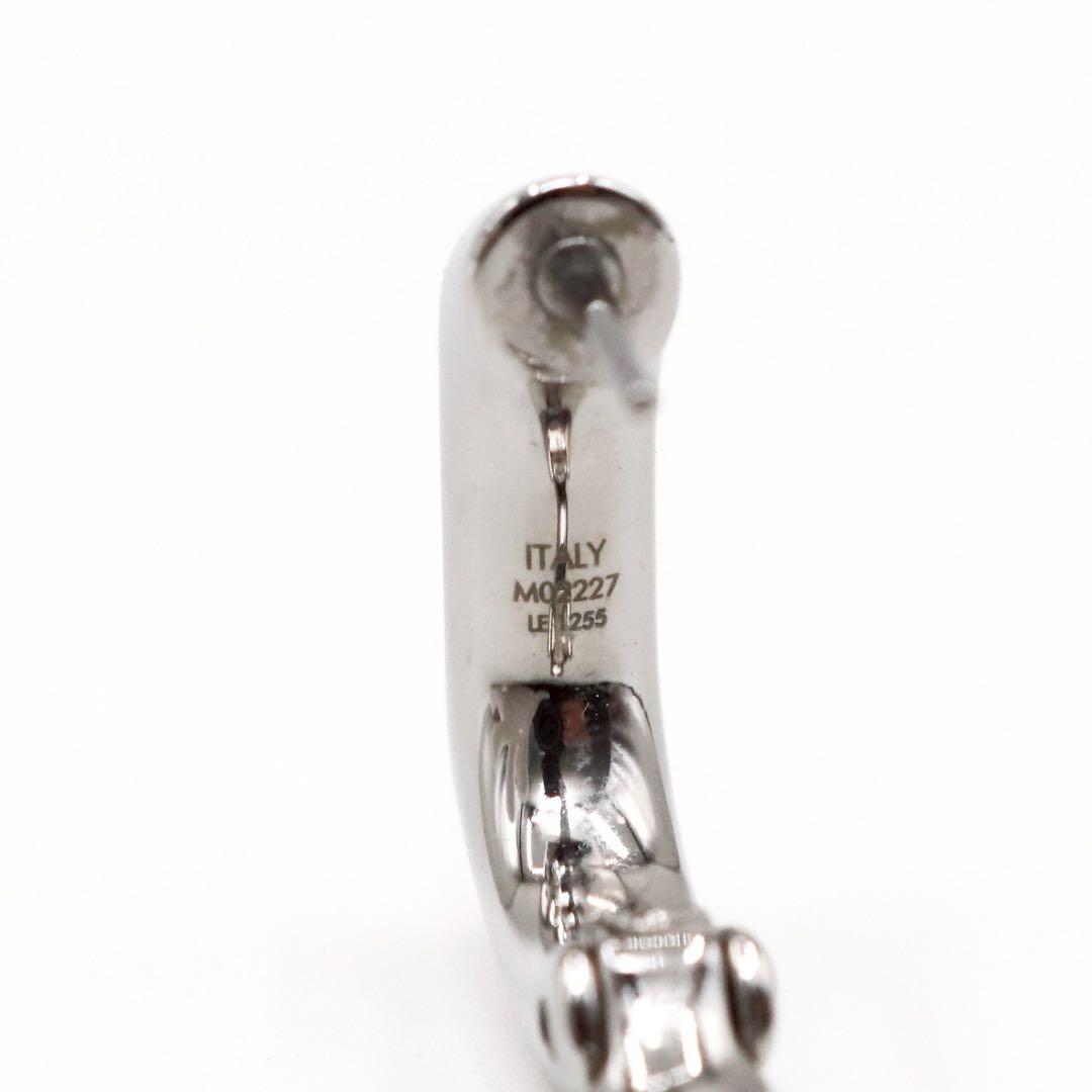 【美品】ルイヴィトン フープピアス モノグラム チェーン M02227 シルバー