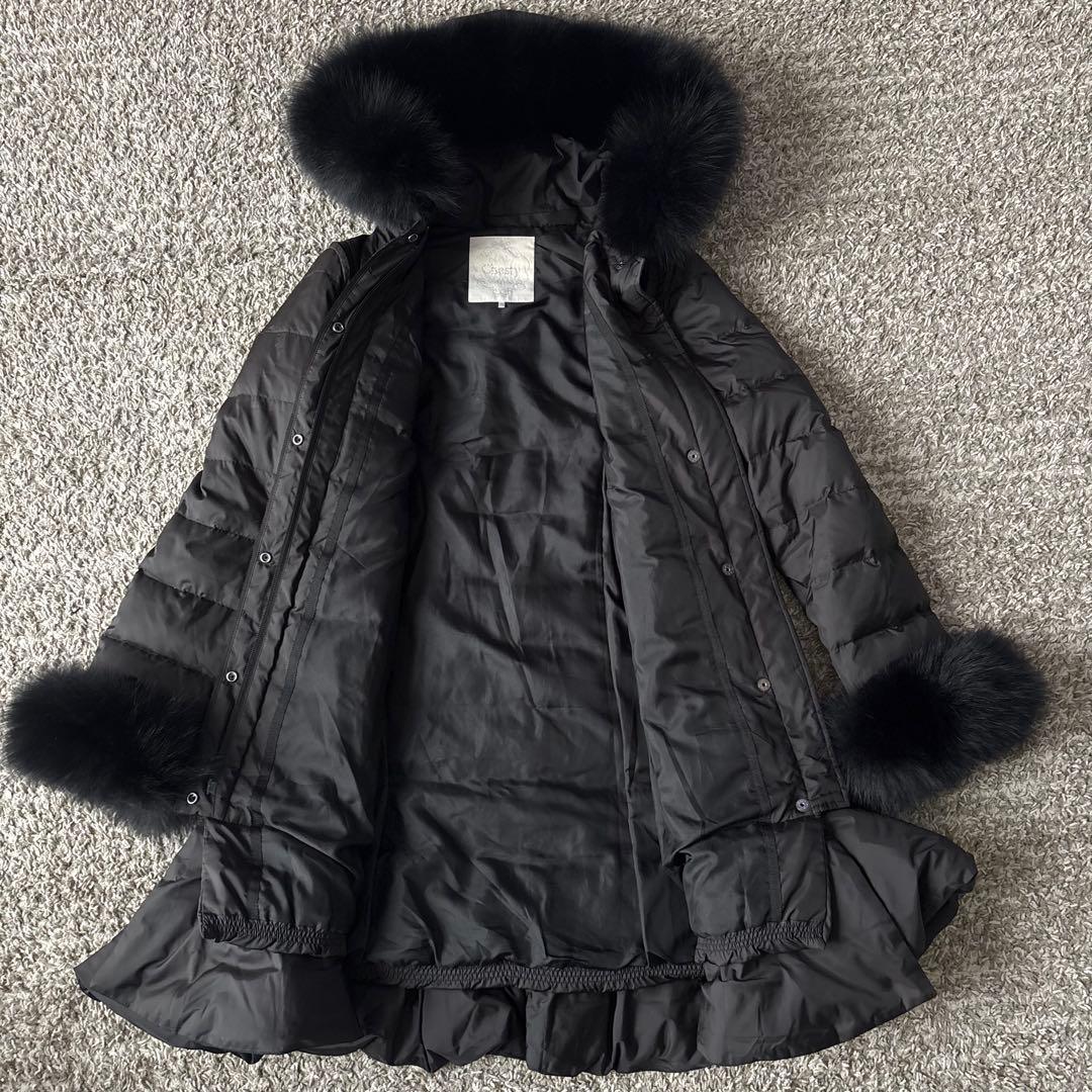 Chesty フォックスファー 4way ダウンコート ベスト可 黒 サイズ0