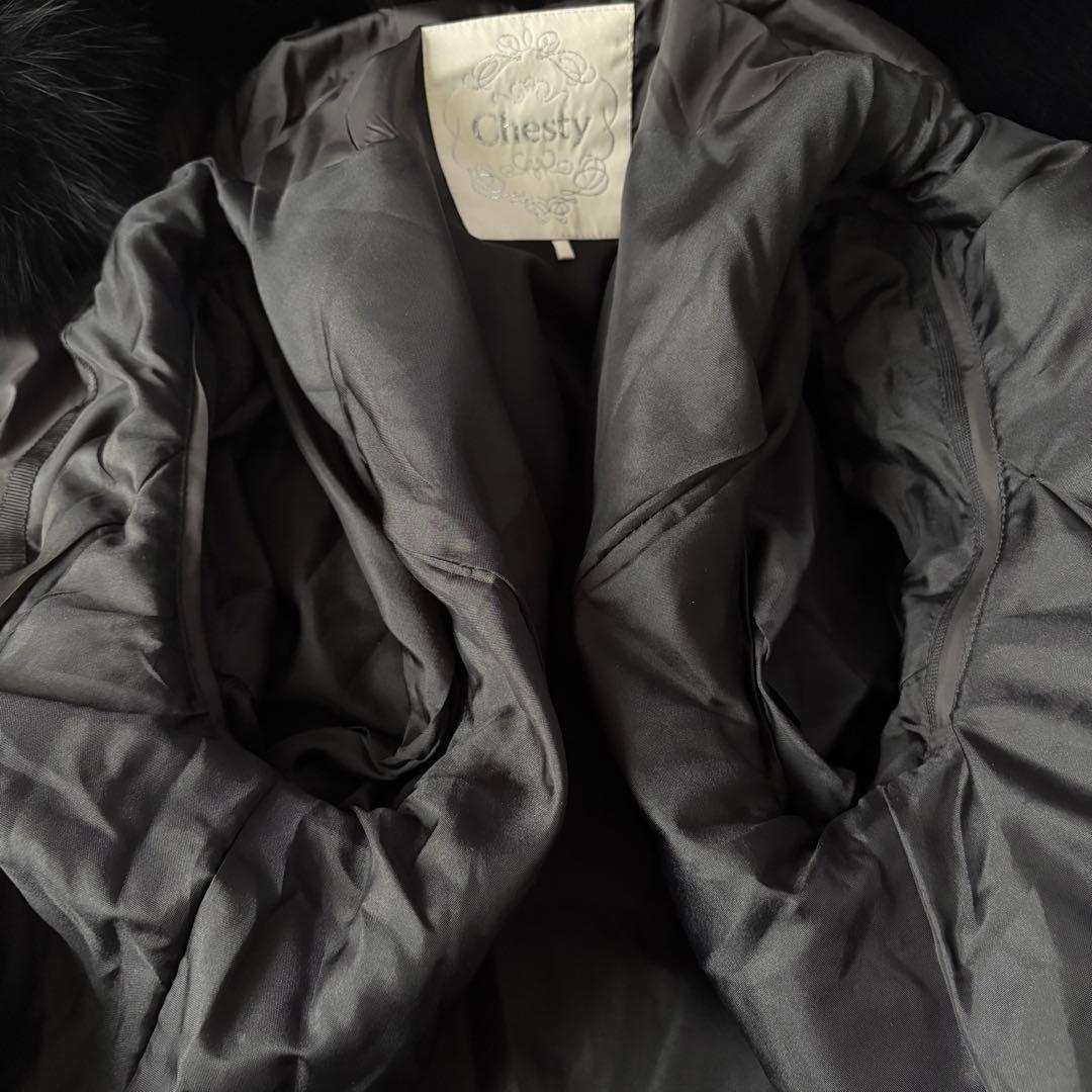 Chesty フォックスファー 4way ダウンコート ベスト可 黒 サイズ0