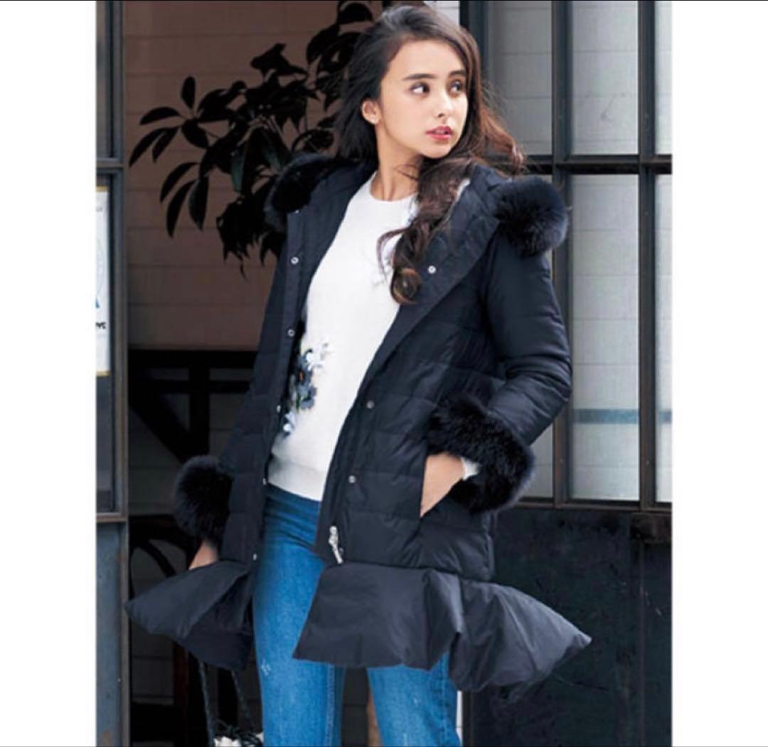 Chesty フォックスファー 4way ダウンコート ベスト可 黒 サイズ0