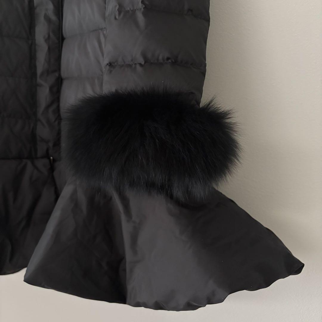 Chesty フォックスファー 4way ダウンコート ベスト可 黒 サイズ0