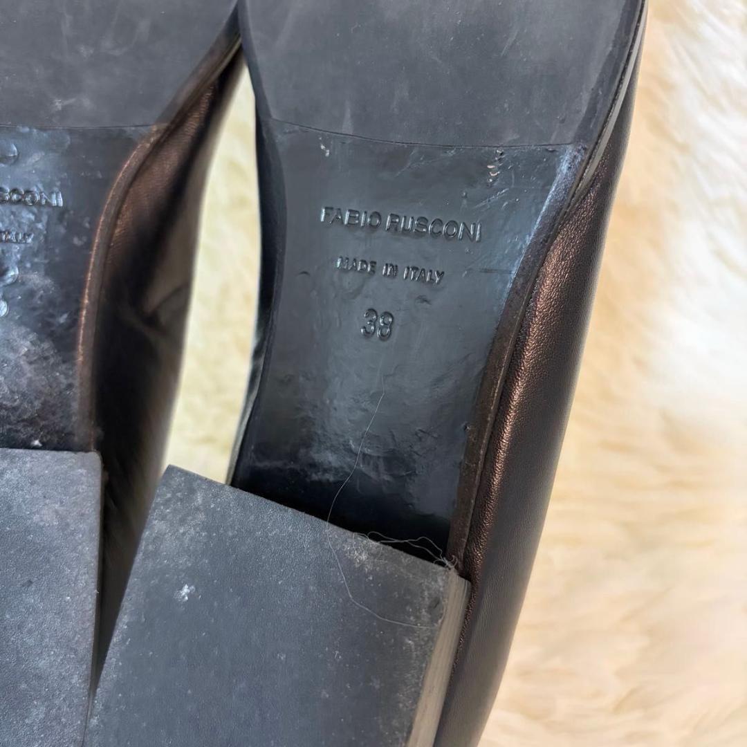 【完売品】FABIO RUSCONI スクエアトゥ パンプス イタリア製 38