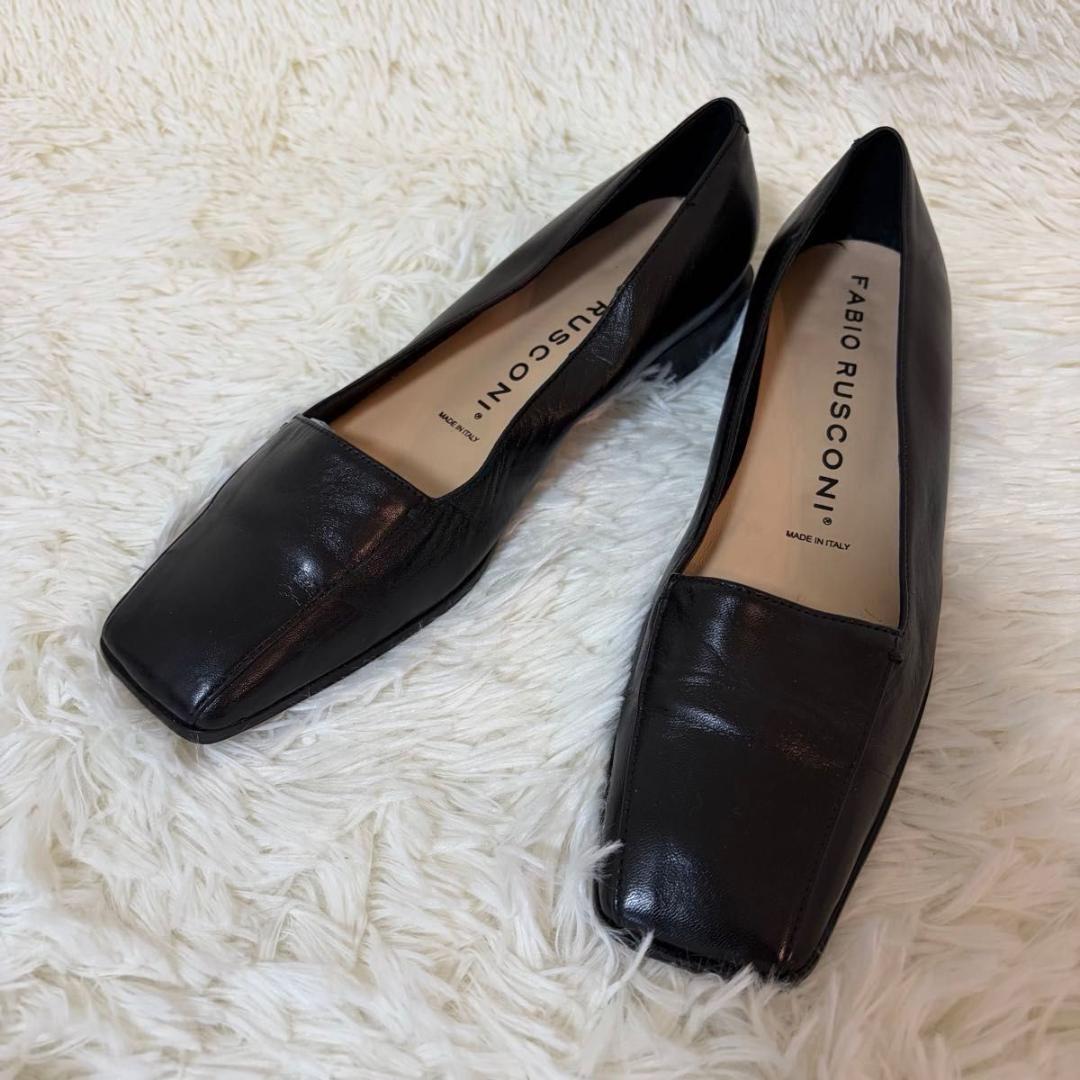 【完売品】FABIO RUSCONI スクエアトゥ パンプス イタリア製 38