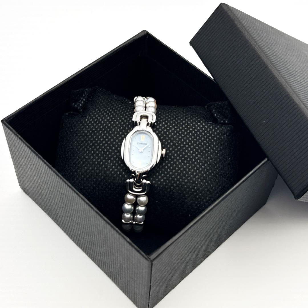 稀少✨ CAMELLIA　カメリア　２連 天然アコヤ パール　ジュエリーウォッチ