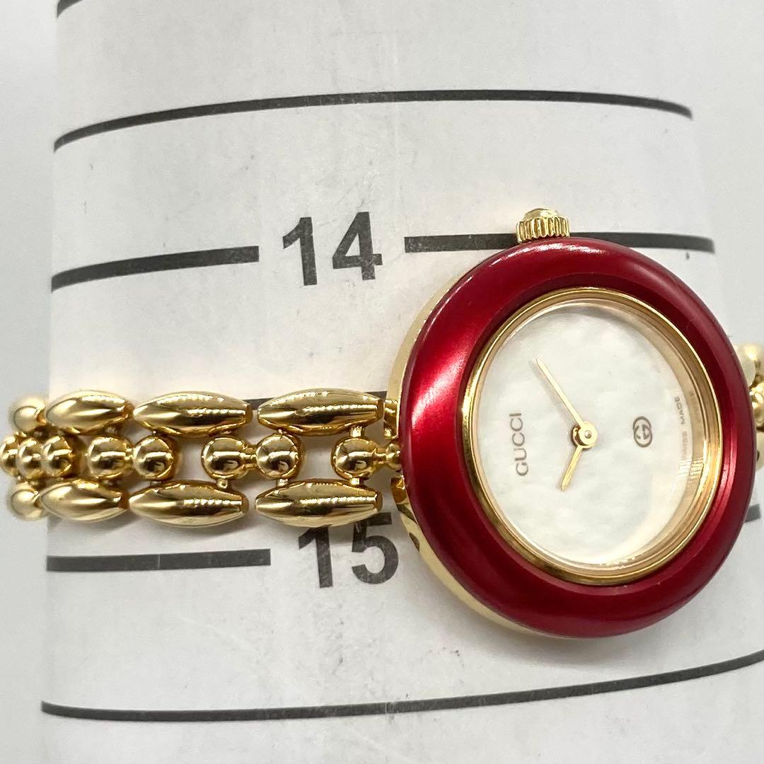 【稼動】 グッチ 腕時計 チェンジベゼル 6色 11/12 クォーツ ゴールド