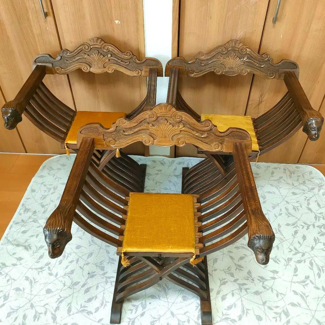 ★希少品★アンティーク サボナーラ 折り畳み式 木製チェア サヴォナーラチェア