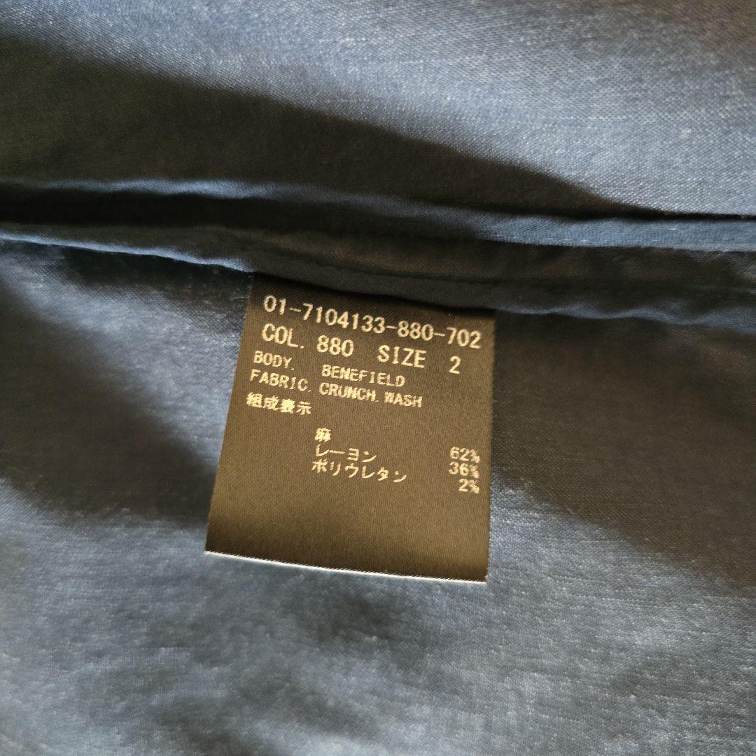 Theory ダークネイビー リネンパンツスーツ上下