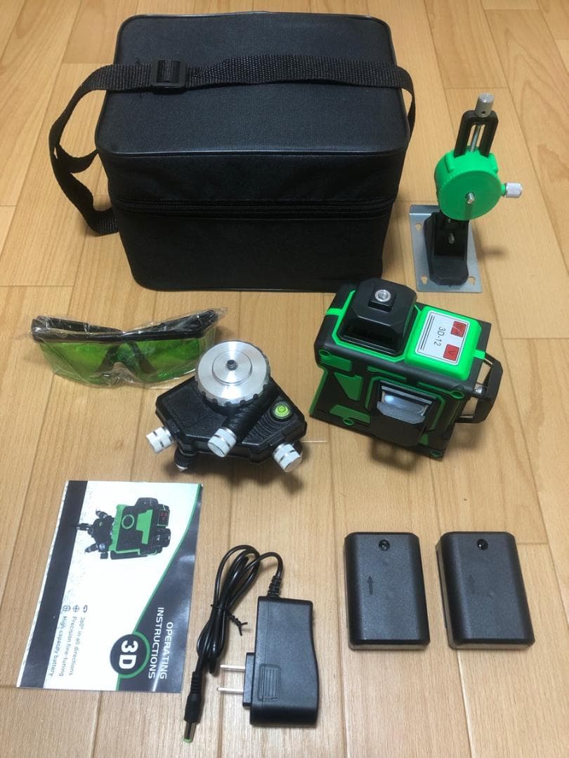 12ライングリーン レーザー墨出し器/墨出し機測定器/墨出器/3D水平器墨だし器