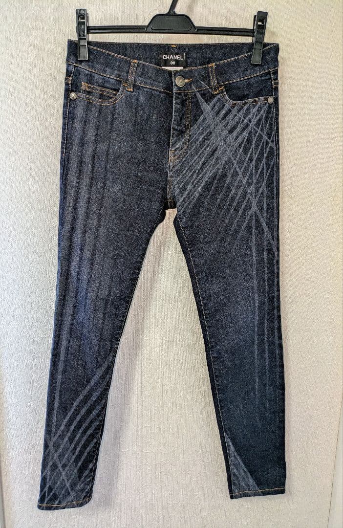 Jasmine シャネル　ブルー　スキニー　デニム