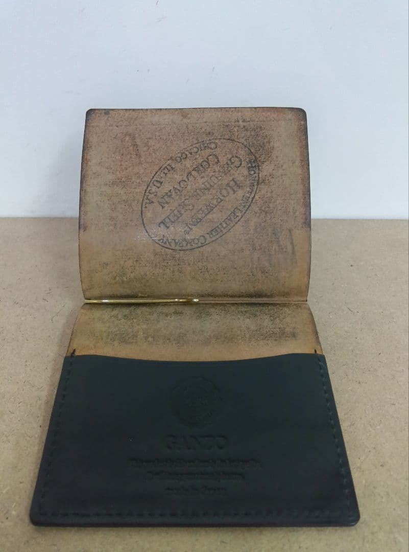 ながちん様　ガンゾ　ホーウィンシェルコードバン　マネークリップ　スタンプあり