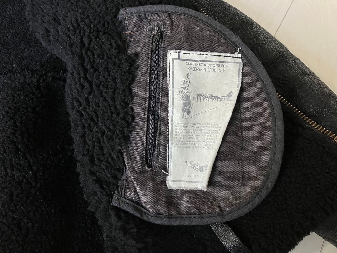 AVIREXアヴィレックス　アビレックス B-3ムートンジャケット38 USA製