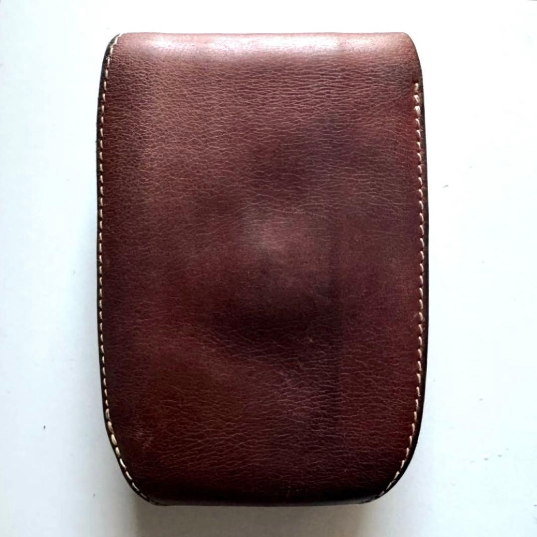 レッドムーン　レザーショートウォレット　コンチョボタン