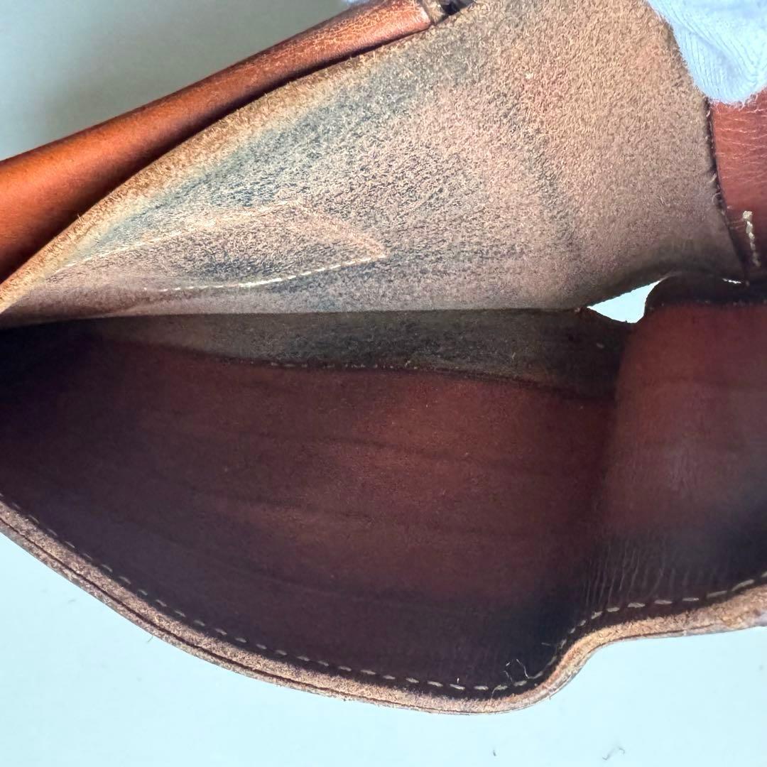 レッドムーン　レザーショートウォレット　コンチョボタン