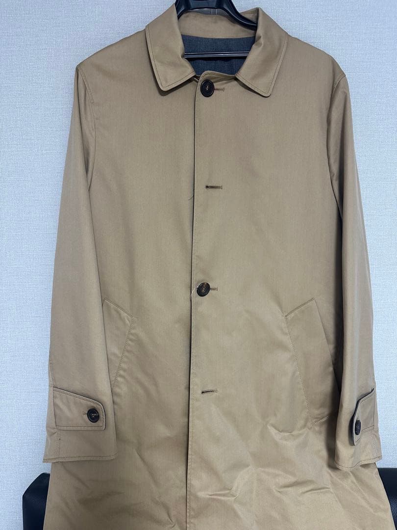 クチネリトレンチコート ベージュ グレー　リバシーブル　国内正規