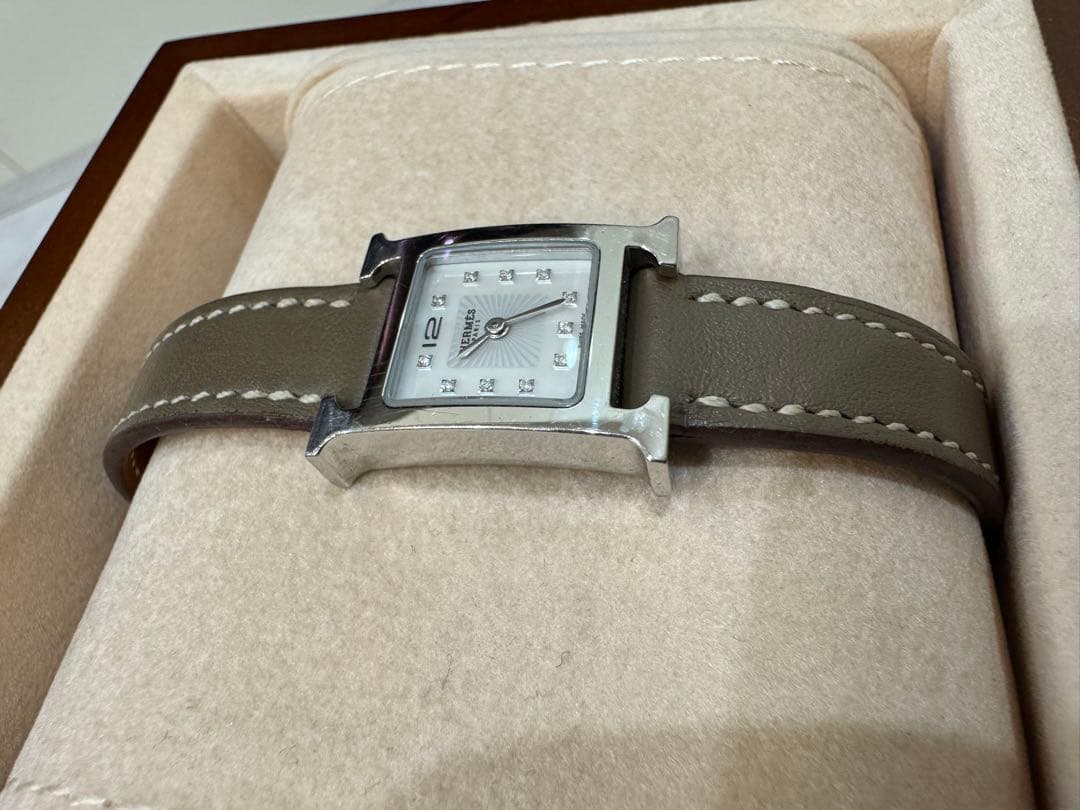 yu レディース　腕時計　エルメス　HERMES Hウォッチミニ　ダイヤ