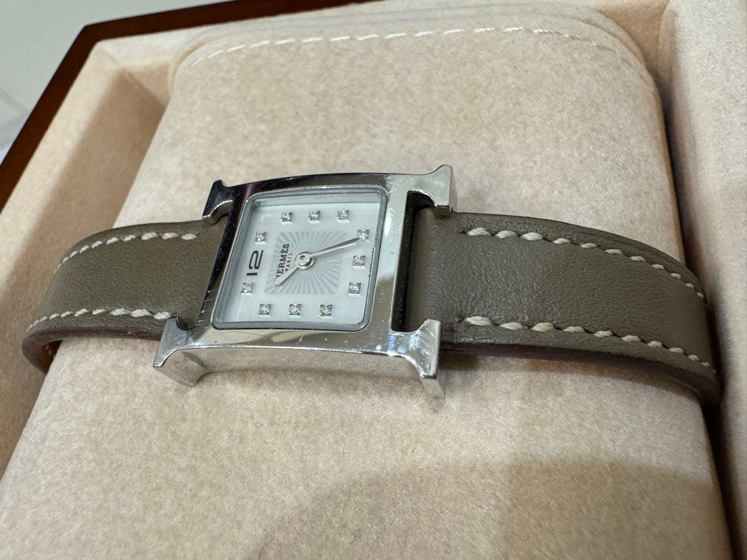 yu レディース　腕時計　エルメス　HERMES Hウォッチミニ　ダイヤ