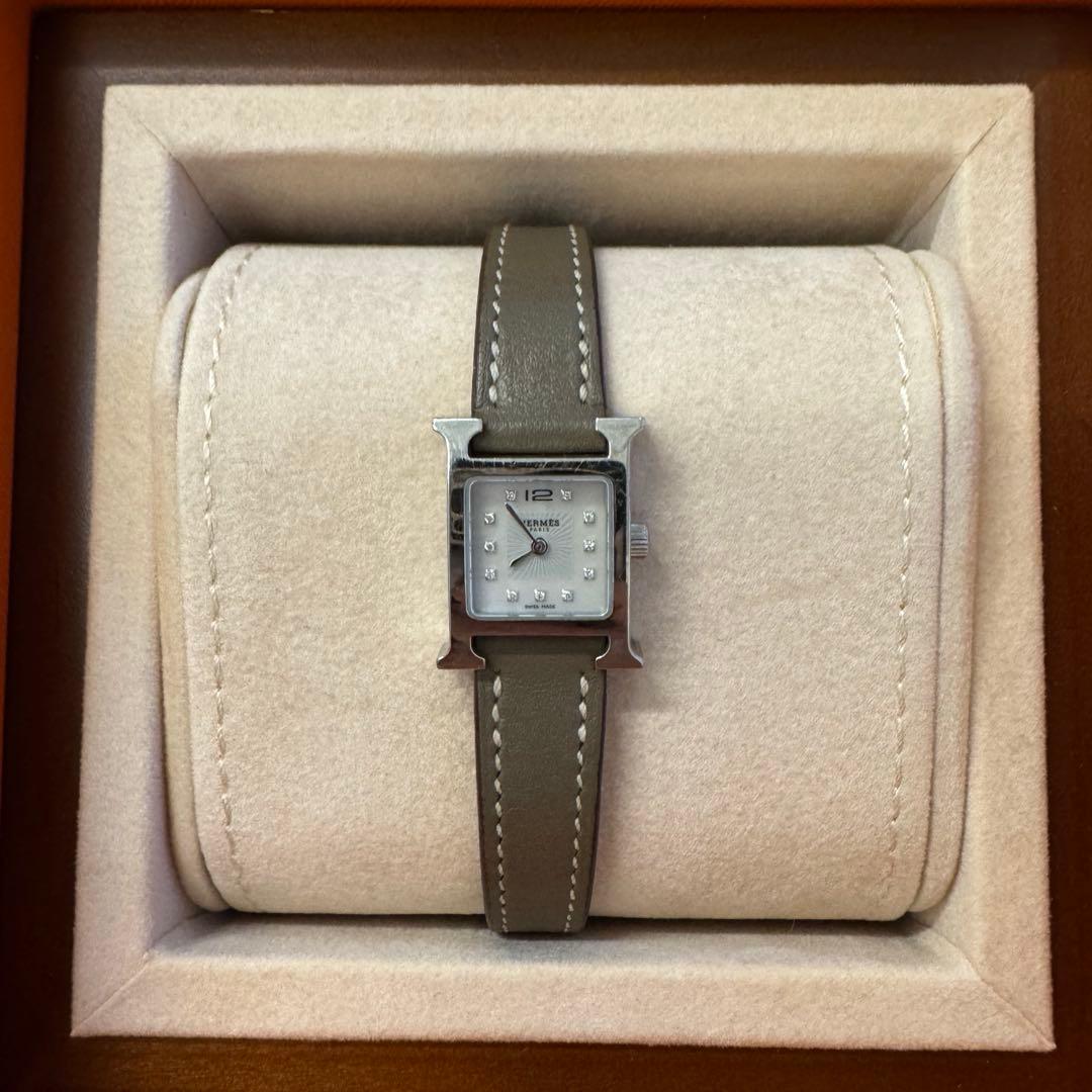 yu レディース　腕時計　エルメス　HERMES Hウォッチミニ　ダイヤ
