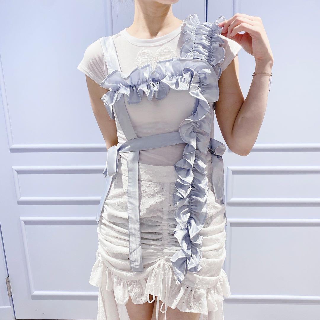 【新品】lilLilly サテンフリルハーネス ブルー