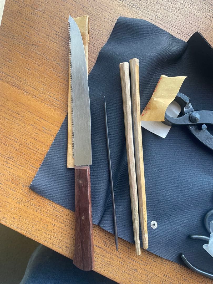 最高級 昌国 盆栽道具7点セット 未使用品 専用ケース、箱付き No. 331