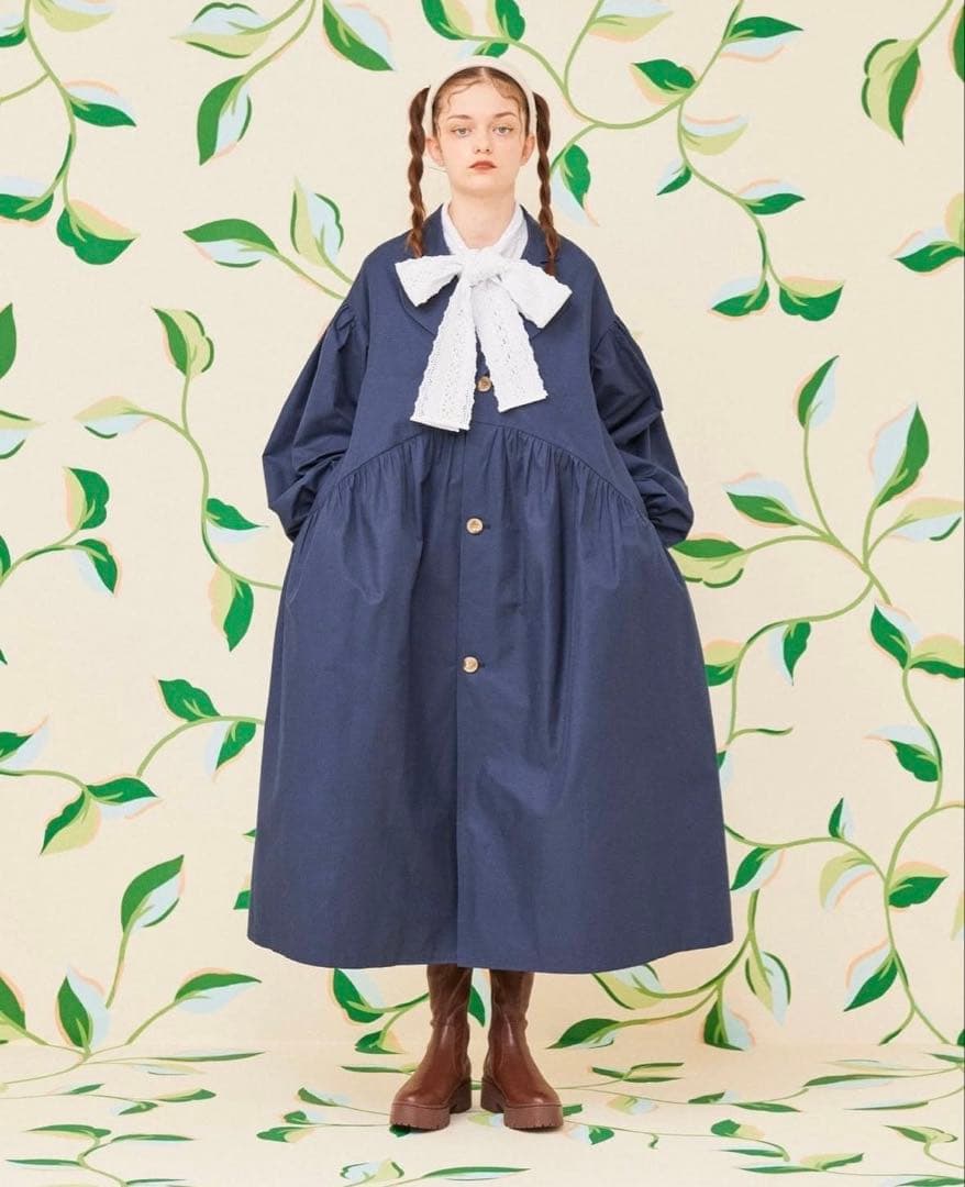 POPPY バルーンスプリングコート　ネイビー　あさぎーにょ