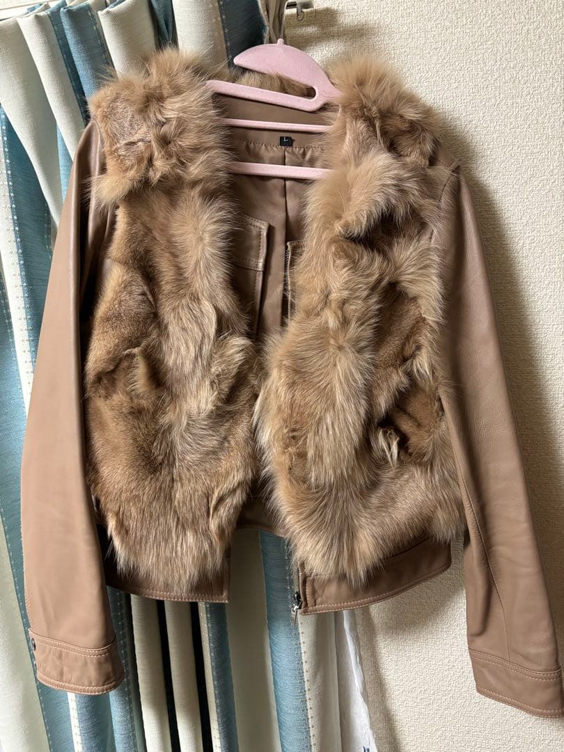 【超美品‼️】本革ジャケット　ファーベスト付き