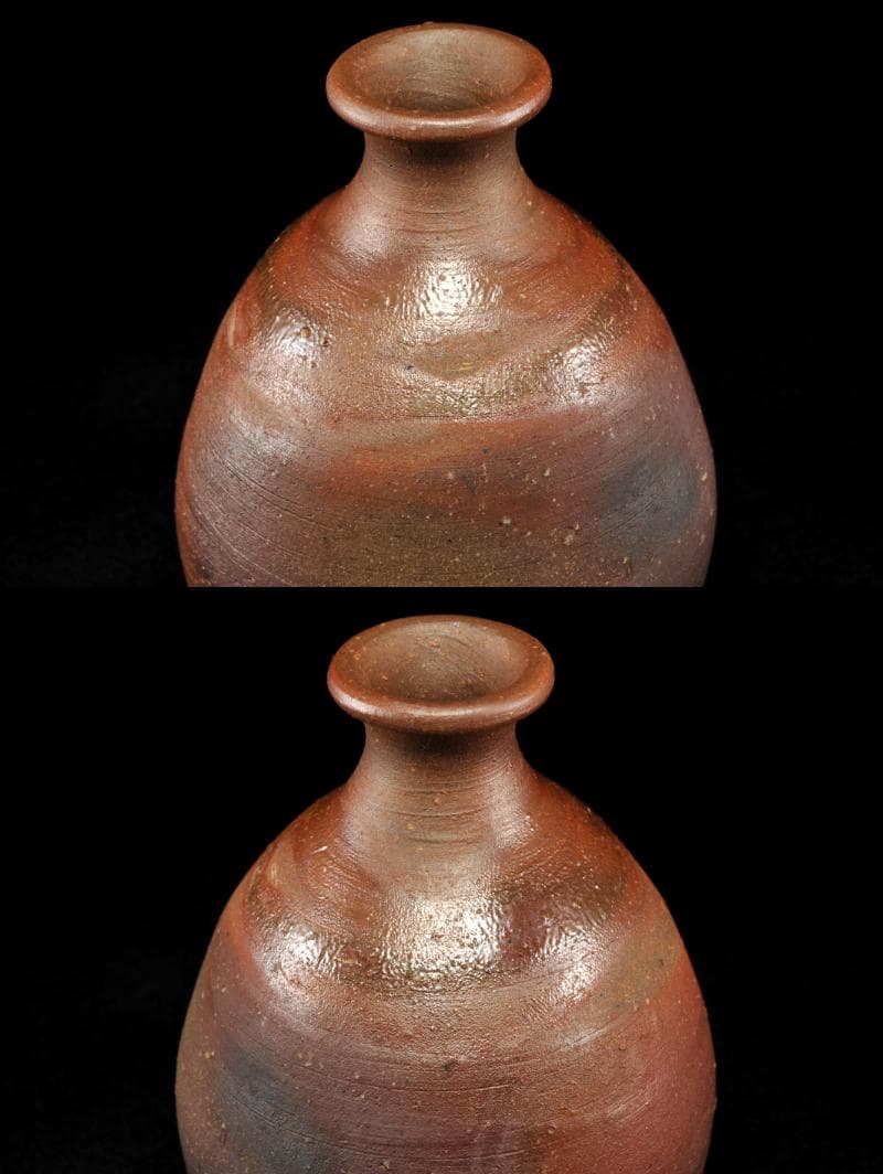 藤原雄 備前 徳利 共箱 人間国宝 父：藤原啓 茶道具 懐石道具