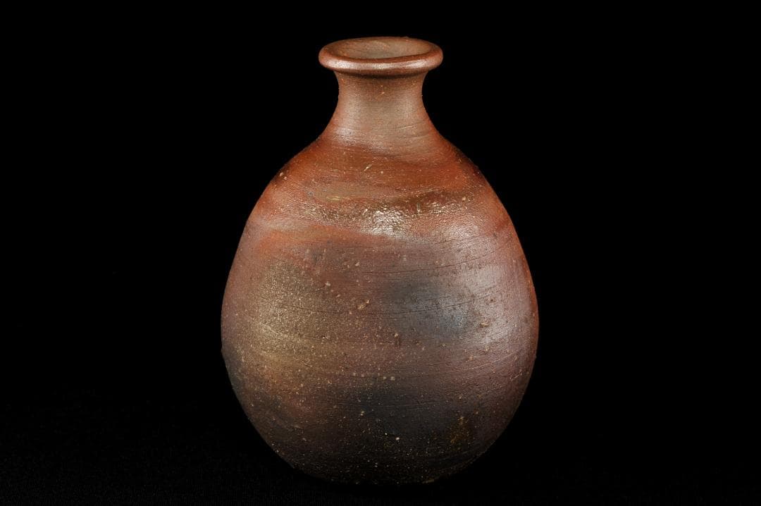 藤原雄 備前 徳利 共箱 人間国宝 父：藤原啓 茶道具 懐石道具