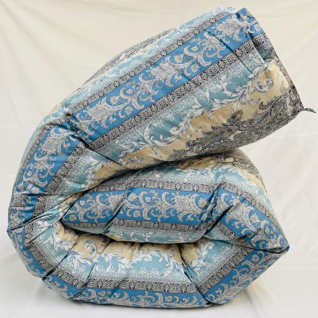 羽毛布団 シングル 増量 抗菌防臭羽毛 ブルー 日本製　特別価格 BL