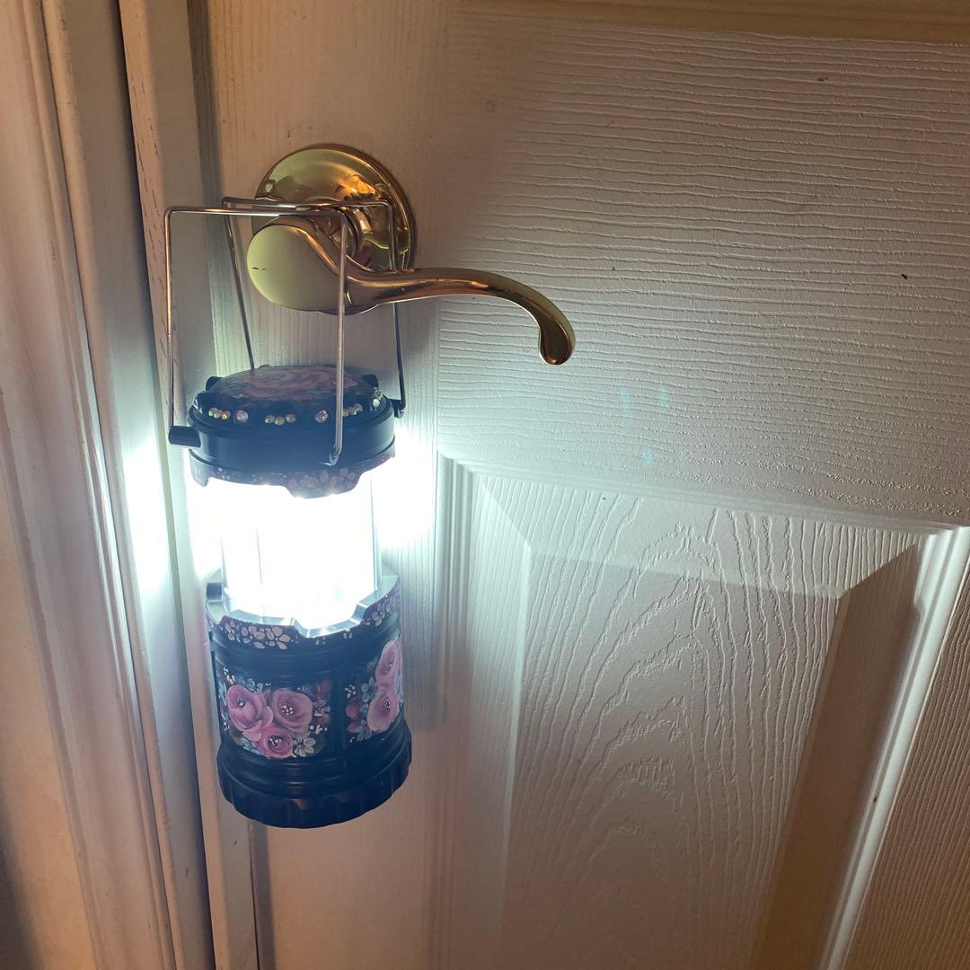 ジュエリーボックス　ランタン　懐中電灯　電子カイロ　防犯ブザー　薔薇　手描き