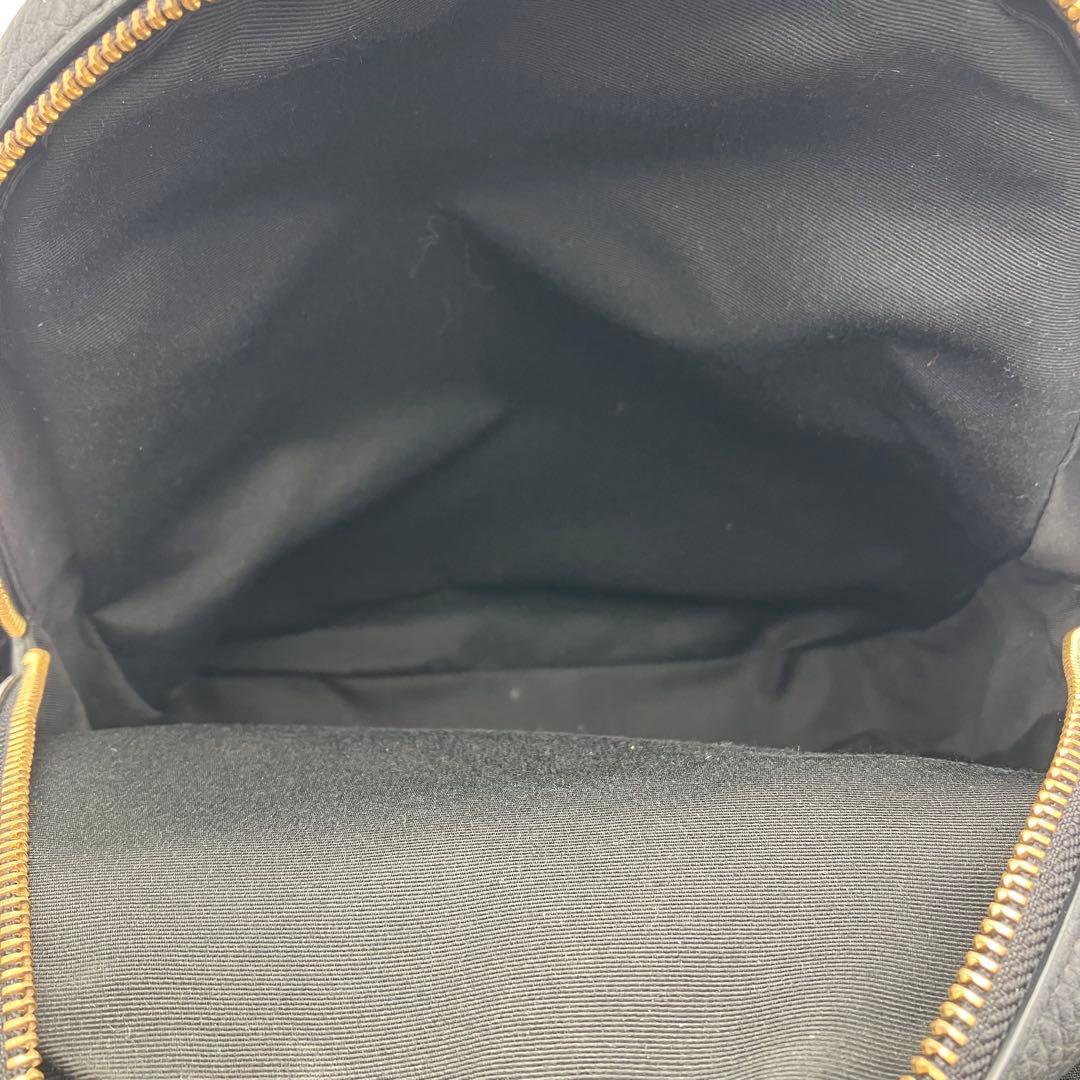 コーチ リュック バックパック ぺブルドレザー シボ革 2室 A4可 黒