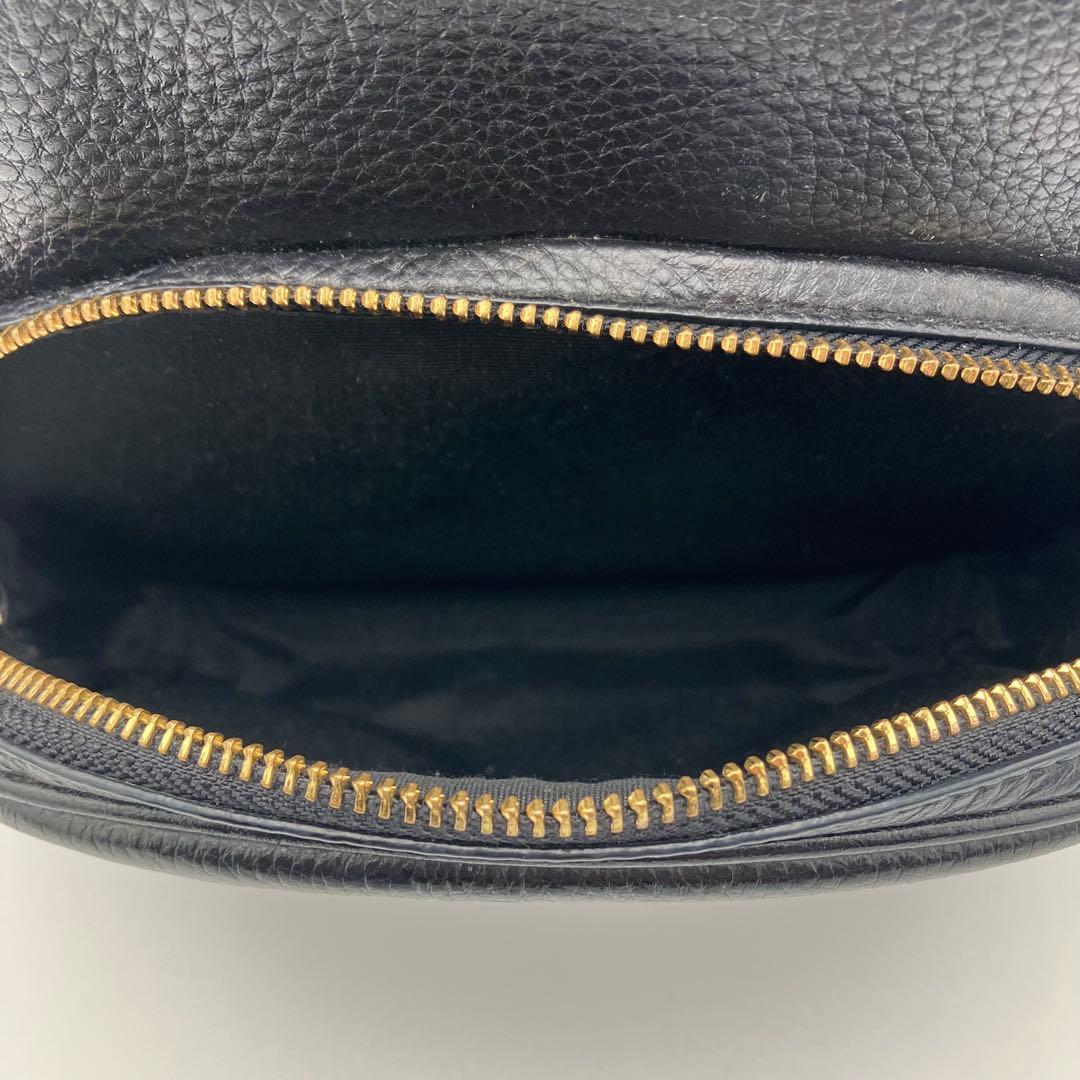 コーチ リュック バックパック ぺブルドレザー シボ革 2室 A4可 黒