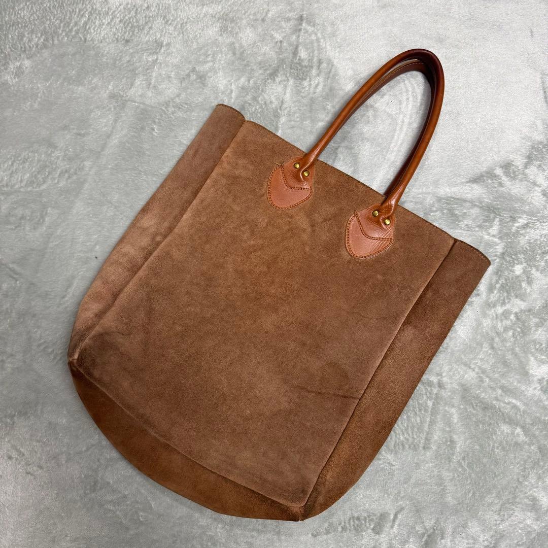 80s スエード レザー トートバッグ MADE IN USA ロングハンドル