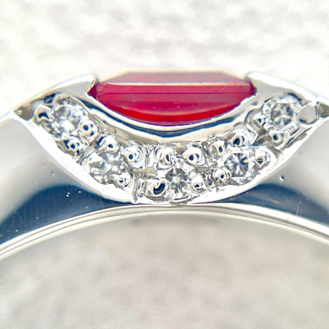 ジェムケリー 新品仕上げ済 ルビー0.3ct ダイヤモンド リング Pt900